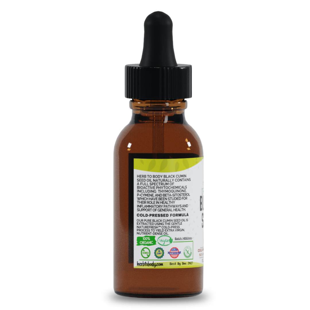 Organic Black Seed Oil (Cold-Pressed)