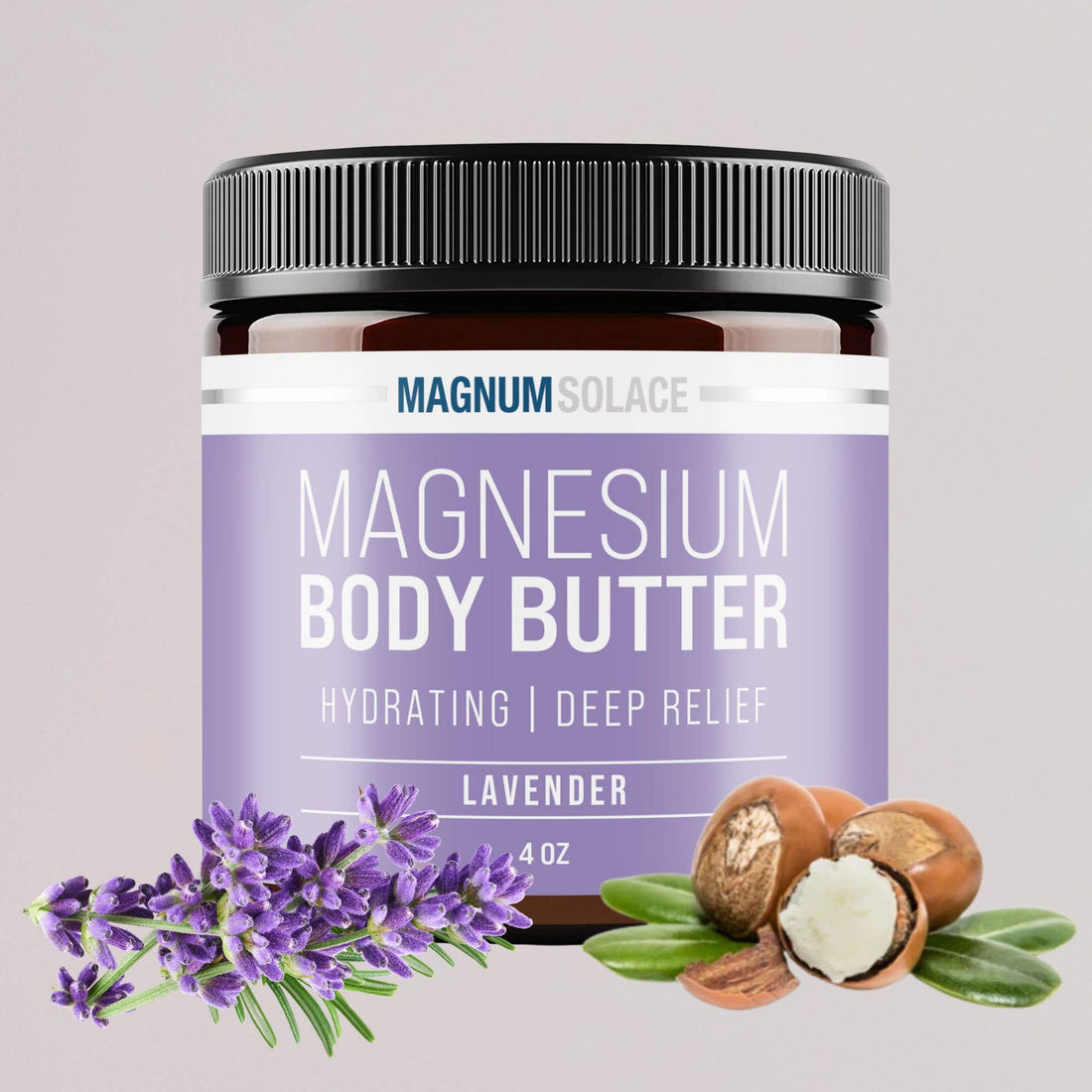 Magnesium Body Butter for Better Sleep - Lavender, 4 oz