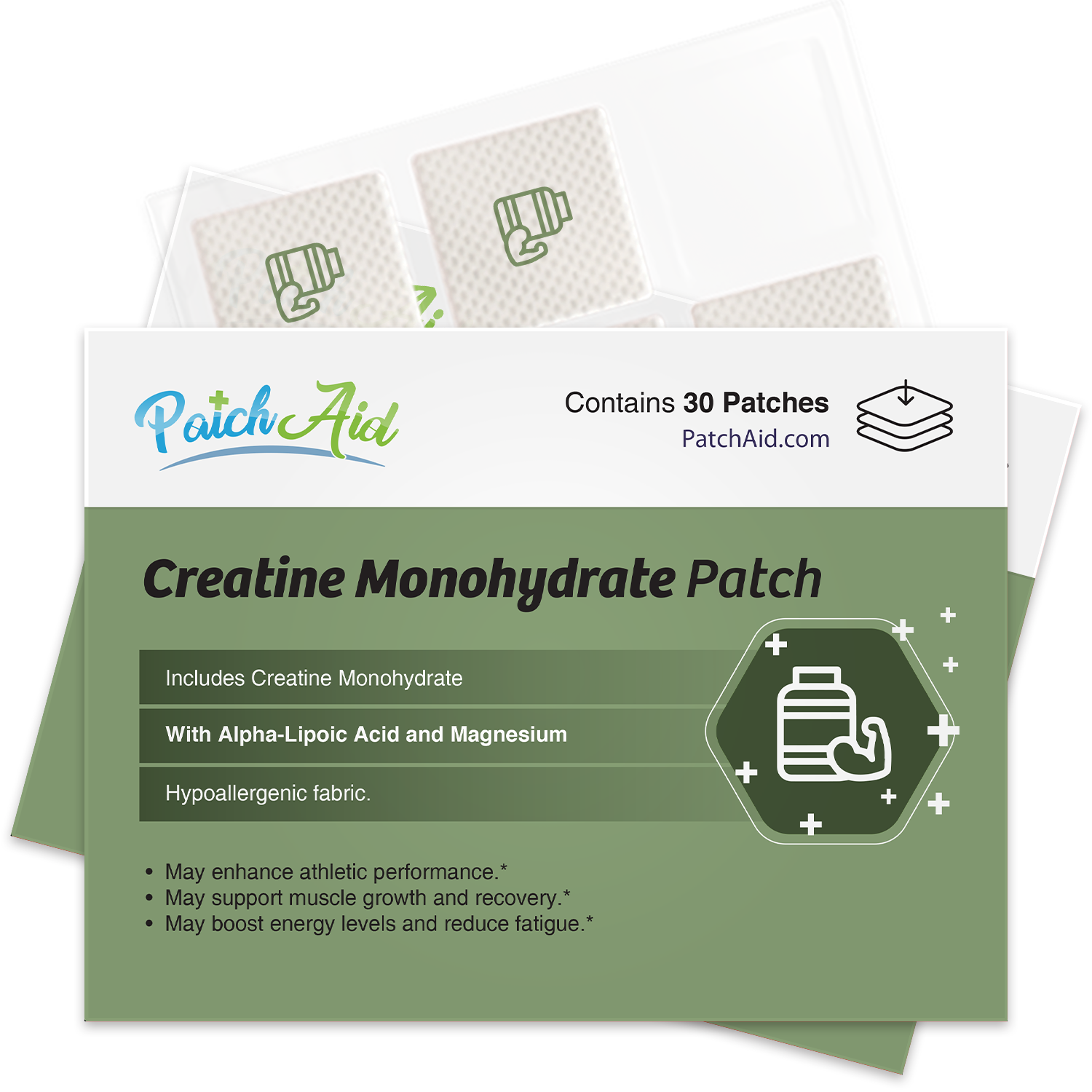 Creatine Monohydrate Patch - Muscle Strength & Recovery