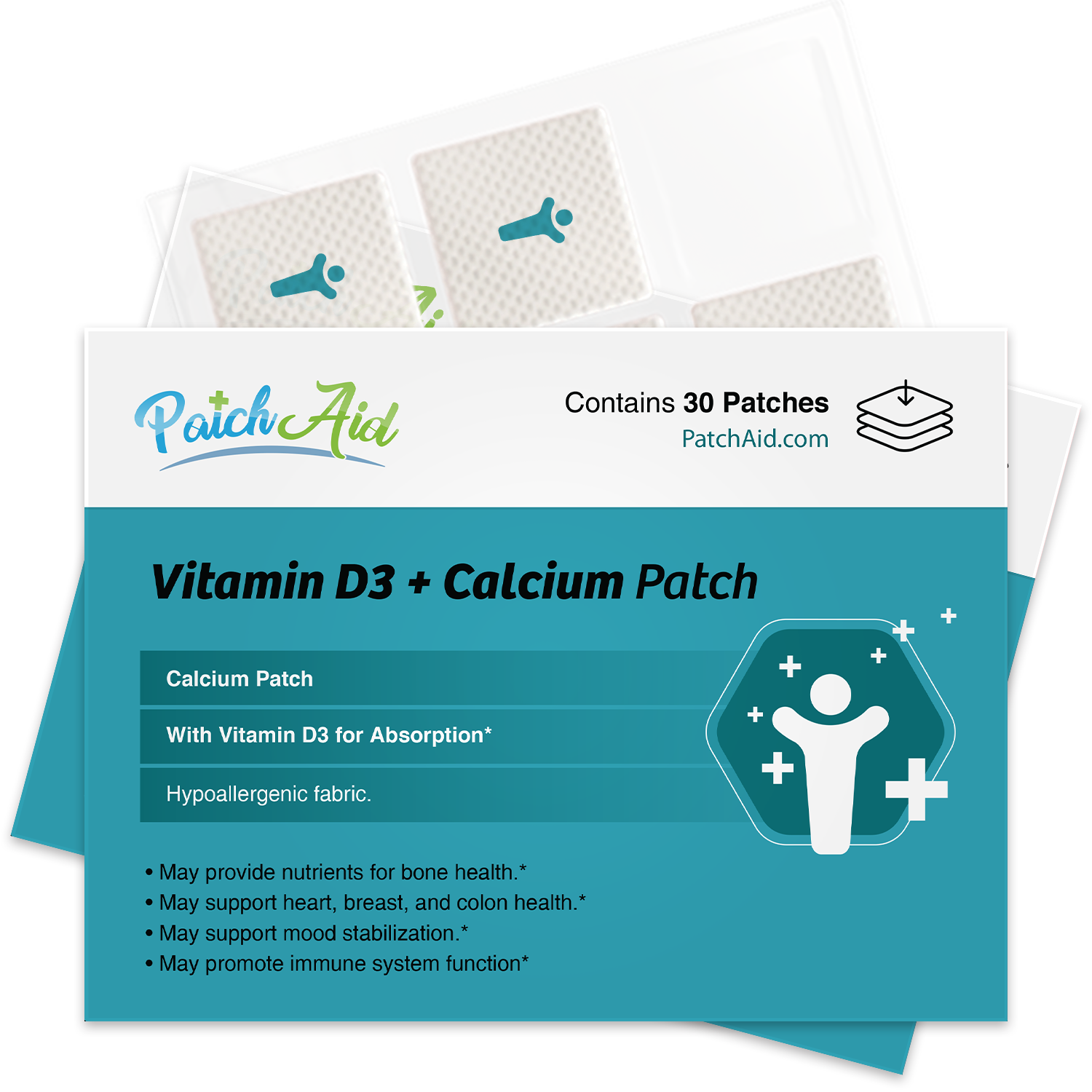 Vitamin D3/Calcium Patch - Bone, Muscle, & Immune Support