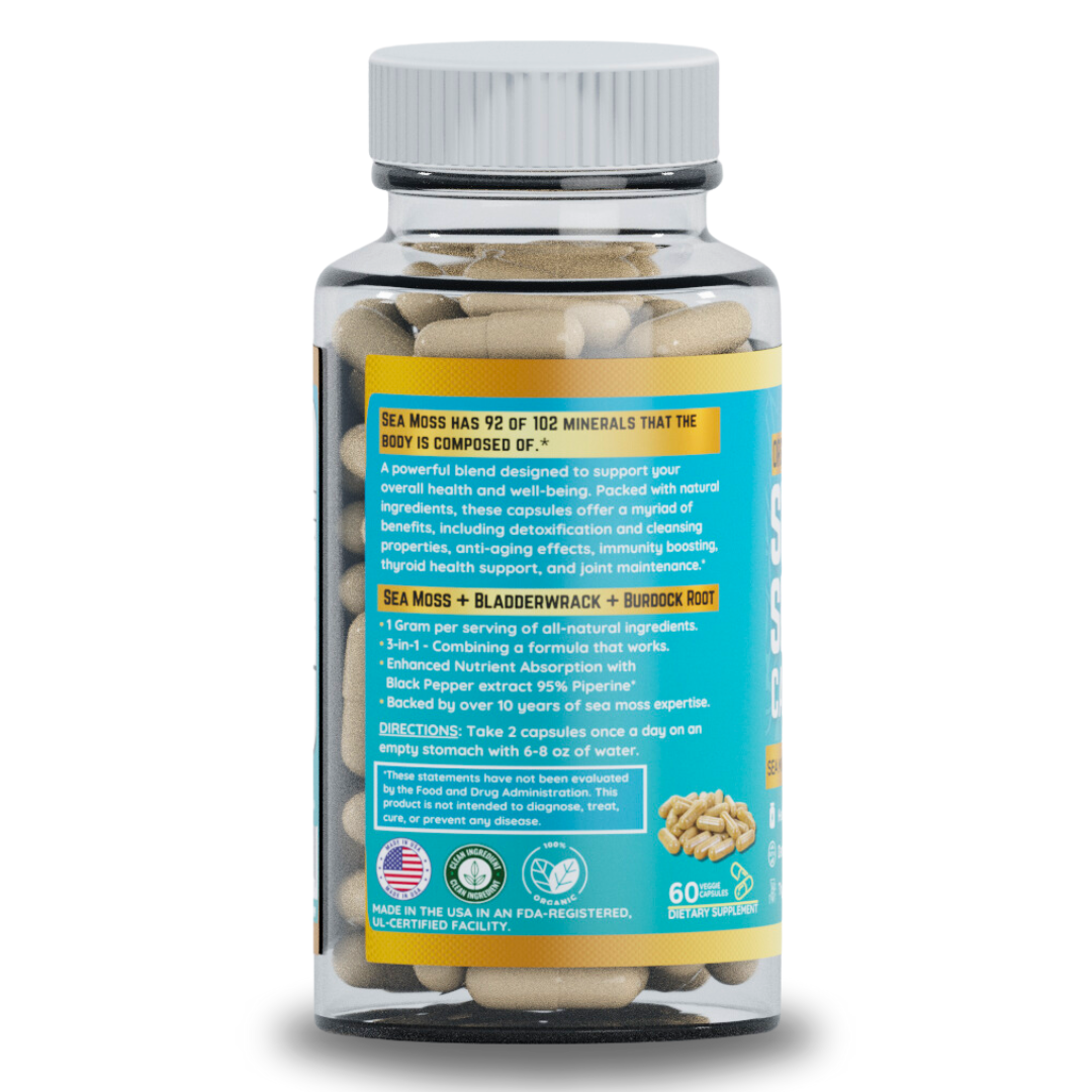 Organic Super Sea Moss Capsules (60 Veg Capsules)