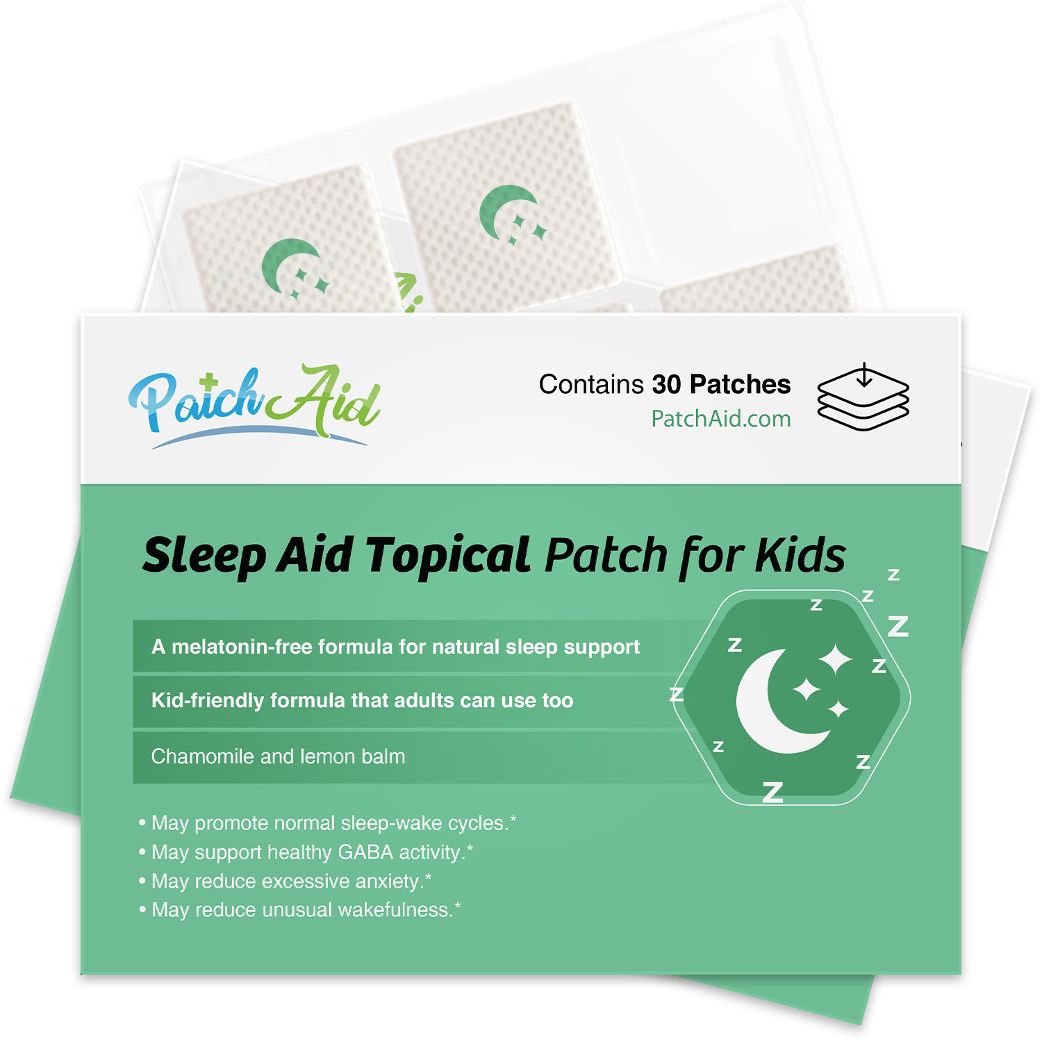 Sleep Aid Topical Patch for Kids - Melatonin-Free Sleep Aid