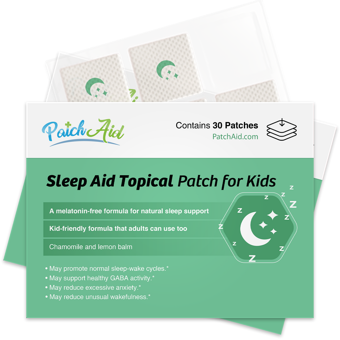 Sleep Aid Topical Patch for Kids - Melatonin-Free Sleep Aid