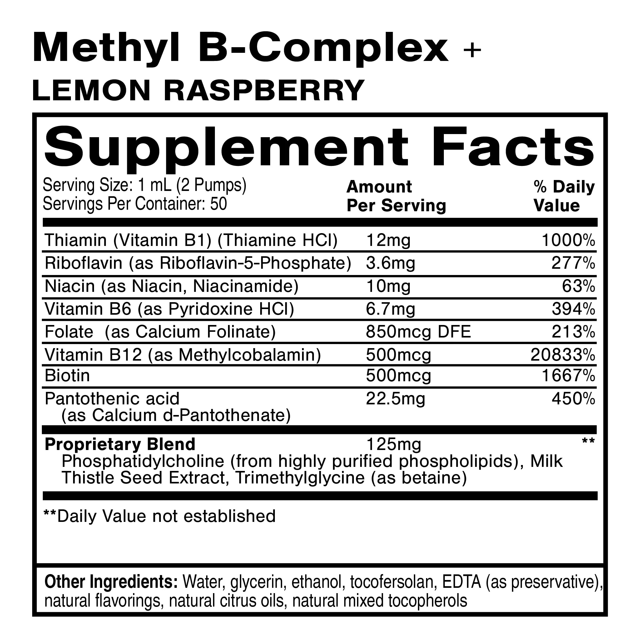 Vitamin B-complex methyl/liposomol w/milk thistle