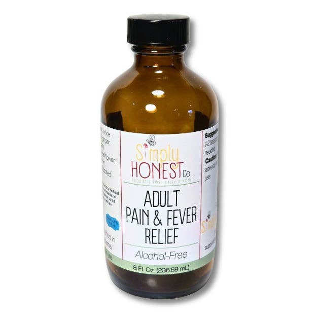 Adult Pain Fever Relief – Natural Herbal Infusion | Alcohol-Free Glycerin Based Syrup