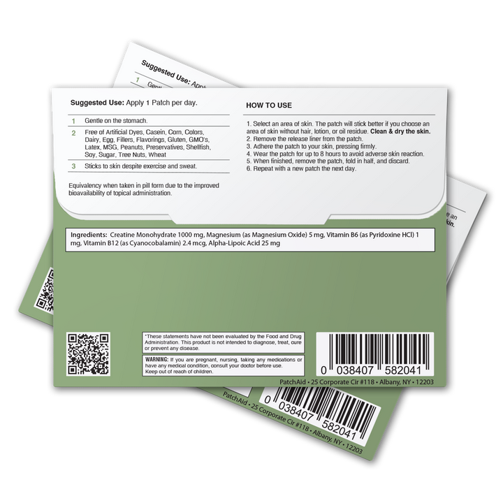 Creatine Monohydrate Patch - Muscle Strength & Recovery