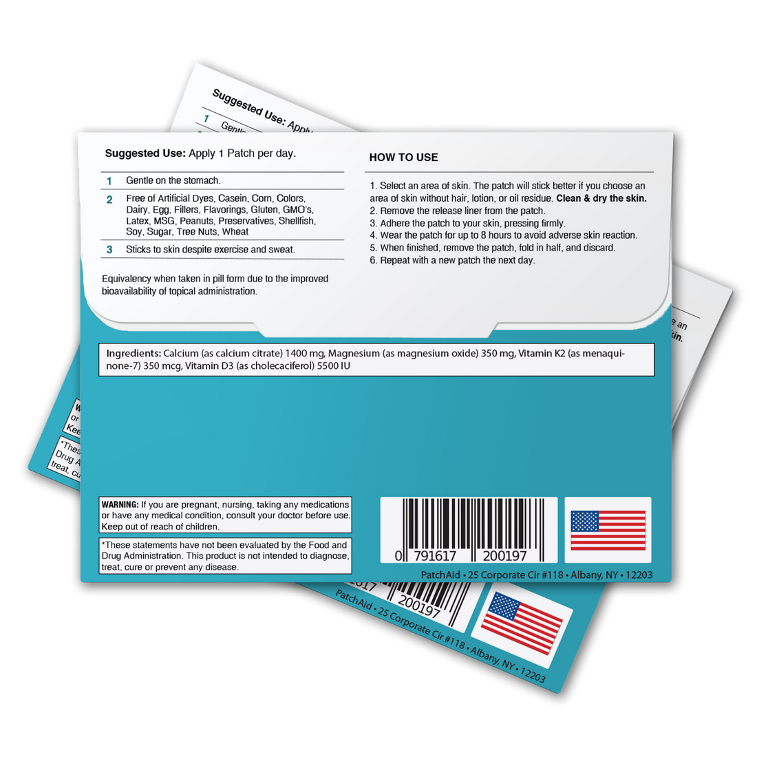 Vitamin D3/Calcium Patch - Bone, Muscle, & Immune Support