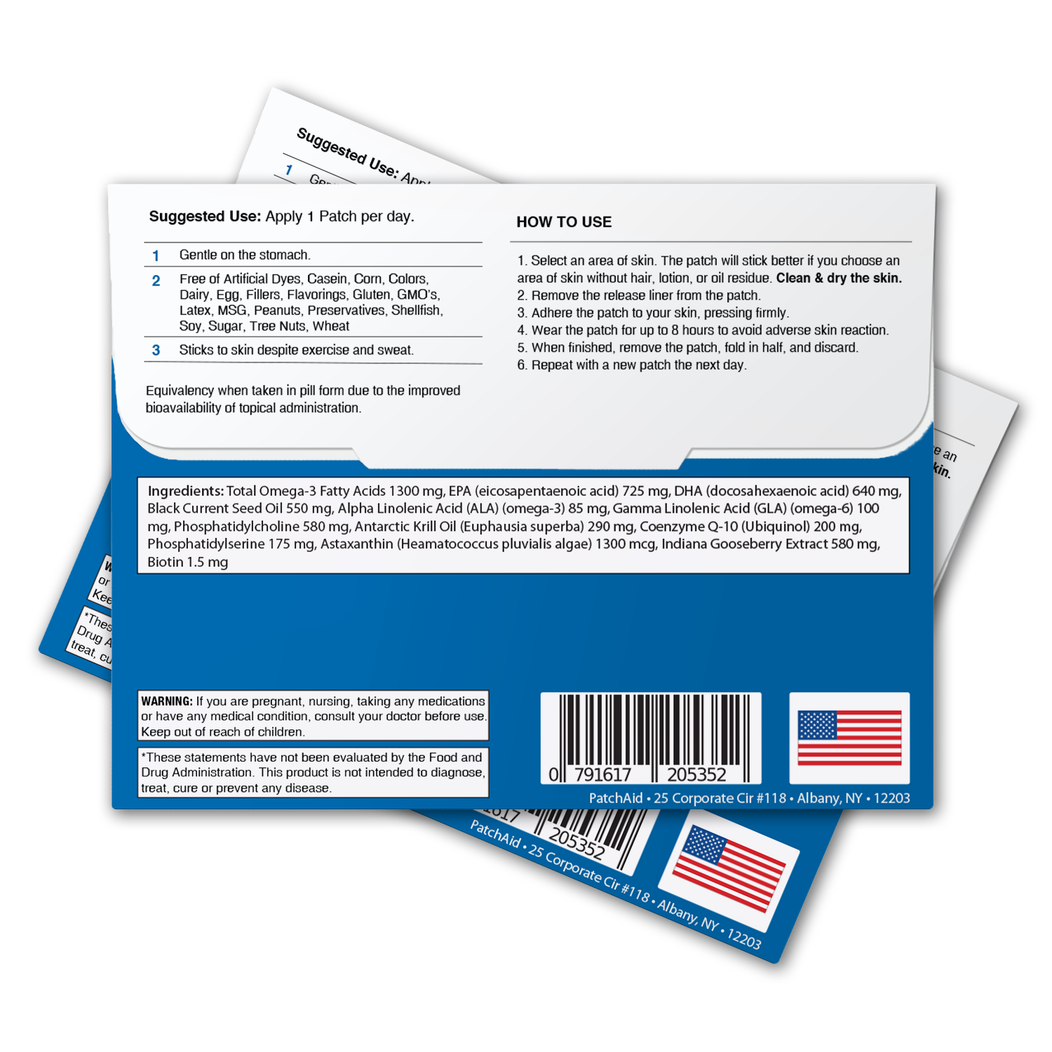 Omega-3 Vitamin Patch - Heart & Brain Health Support