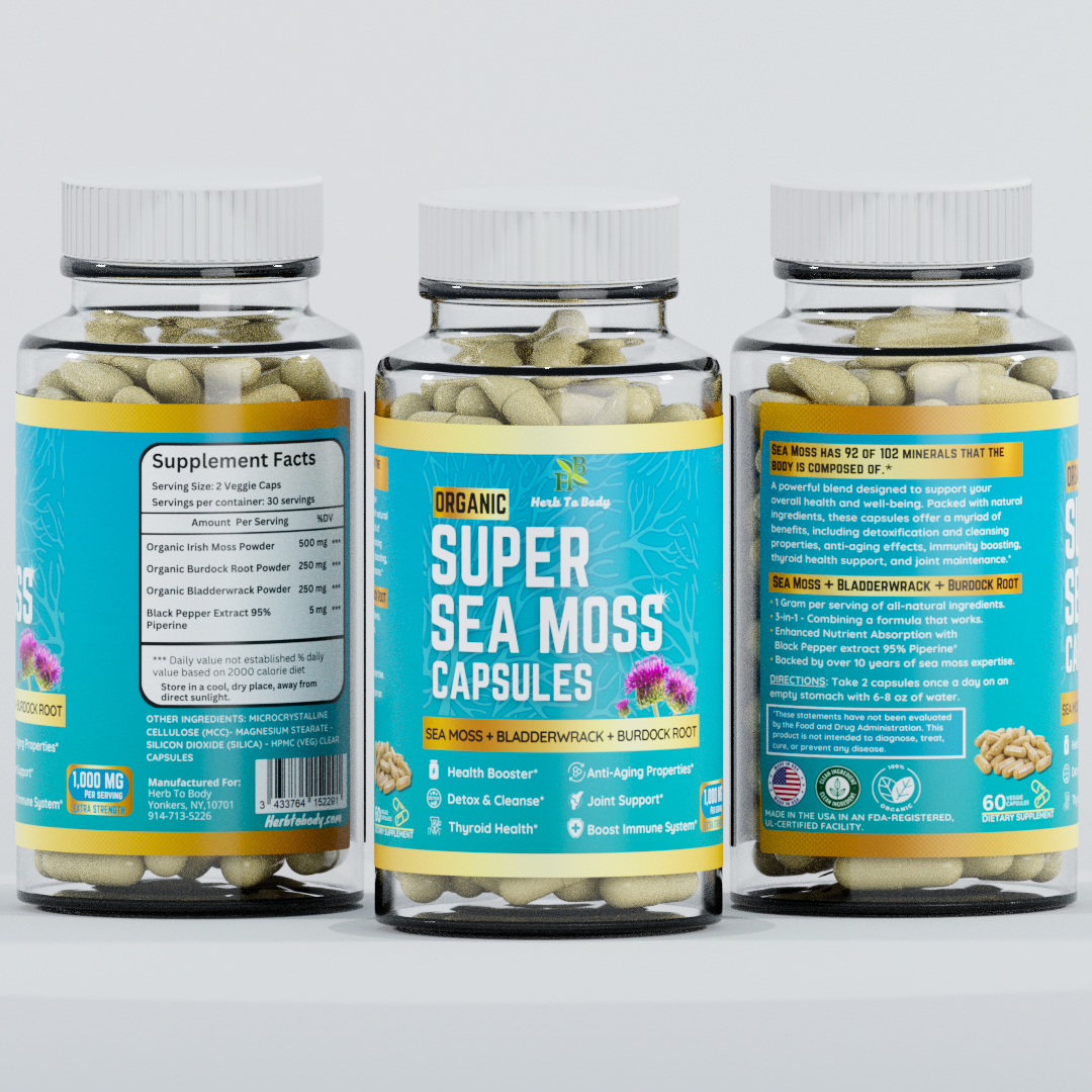 Organic Super Sea Moss Capsules (60 Veg Capsules)